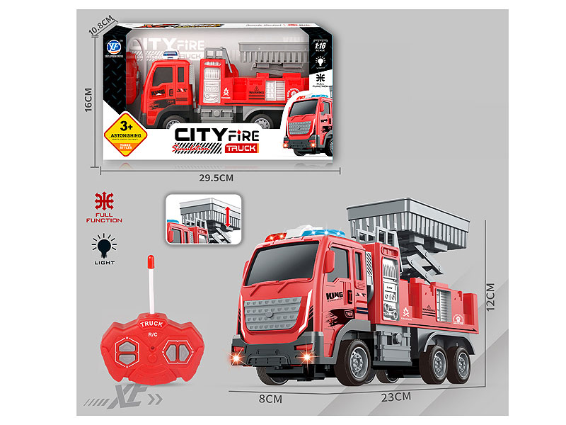 1:16 R/C Fire Engine 4Ways W/L toys