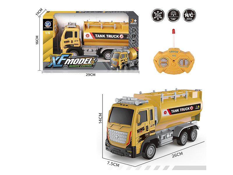 1:16 R/C Tank Truck 4Ways W/L toys