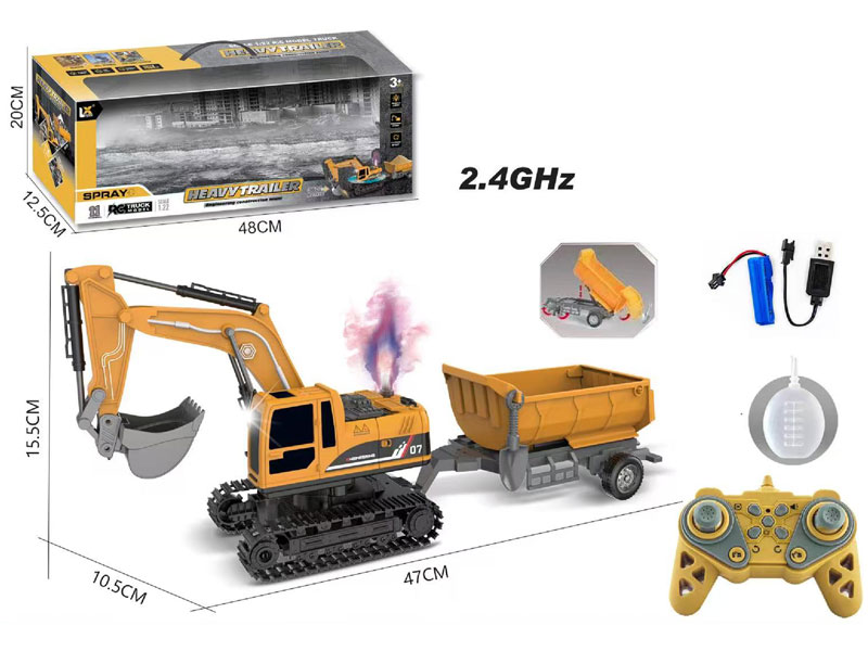 2.4G 1:22 R/C Spray Construction Truck 11Ways W/L_S_Charge toys