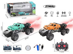 1:16六通遥控喷雾六轮车带灯光（2色/包电）