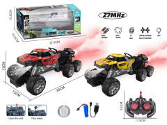 1:16六通遥控合金喷雾六轮车带灯光（2色/包电）