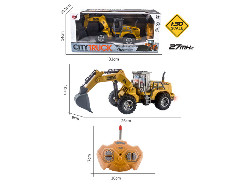 1:30 R/C Construction Truck 4Ways W/L toys