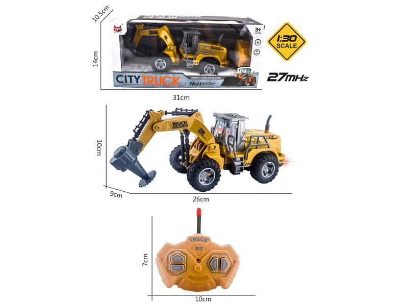1:30 R/C Construction Truck 4Ways W/L toys