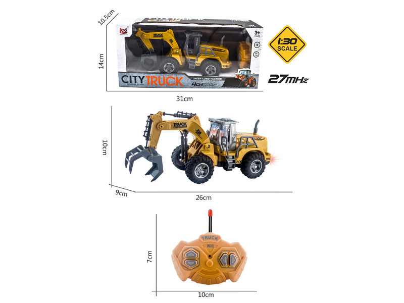 1:30 R/C Construction Truck 4Ways W/L toys
