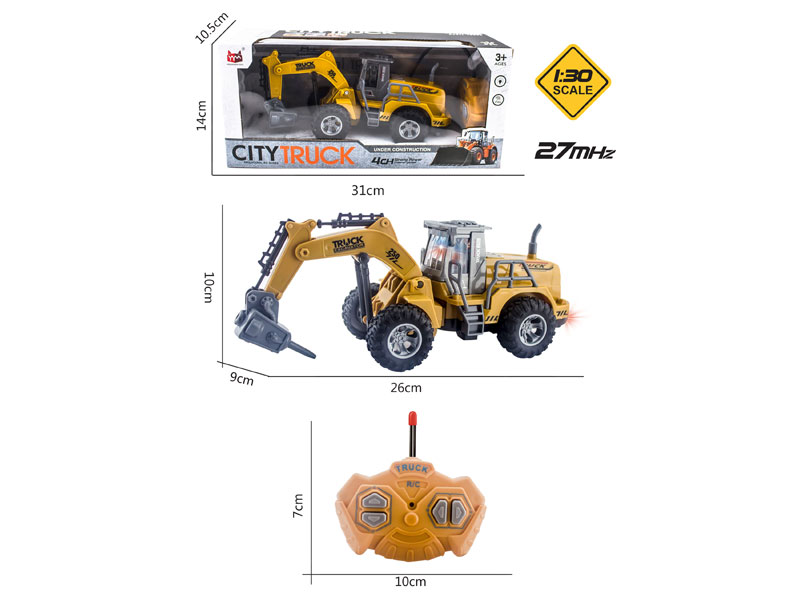 1:30 R/C Construction Truck 4Ways W/L toys
