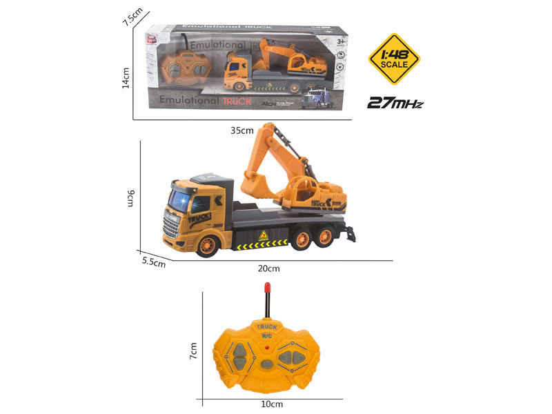 1:48 R/C Construction Truck 4Ways W/L toys