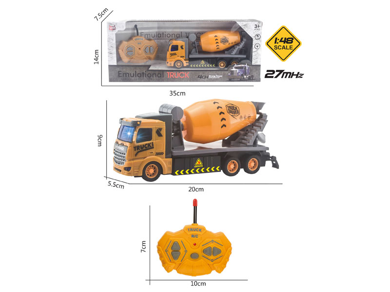 1:48 R/C Construction Truck 4Ways W/L toys