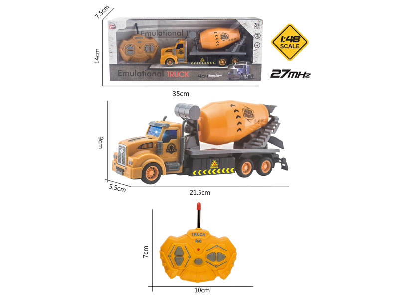 1:48 R/C Construction Truck 4Ways W/L toys