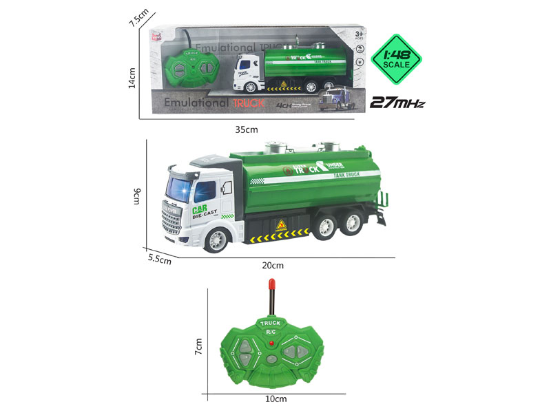 1:48 R/C Water Truck 4Ways W/L toys