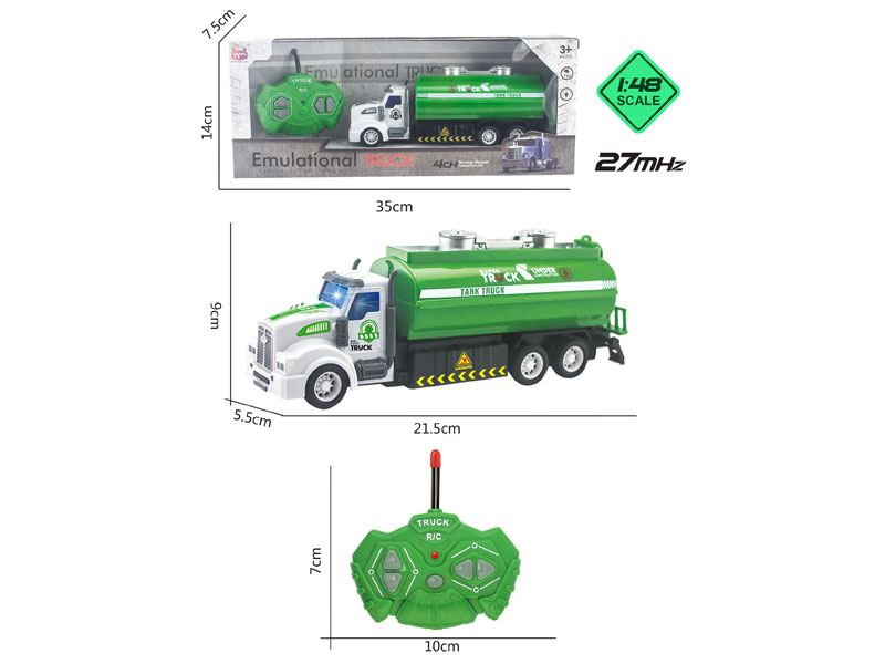 1:48 R/C Water Truck 4Ways W/L toys