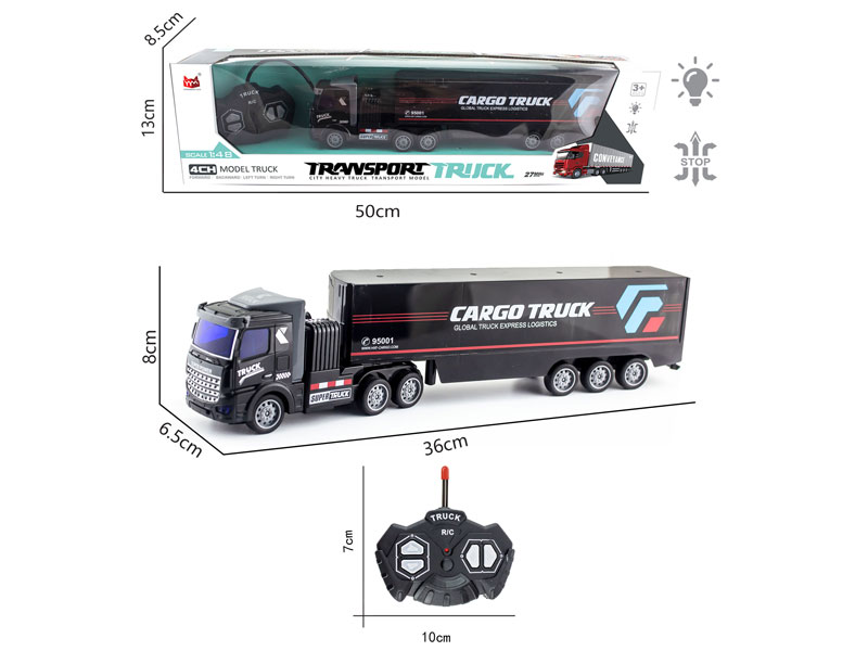 1:48 R/C Container Truck 4Ways W/L_Charge toys