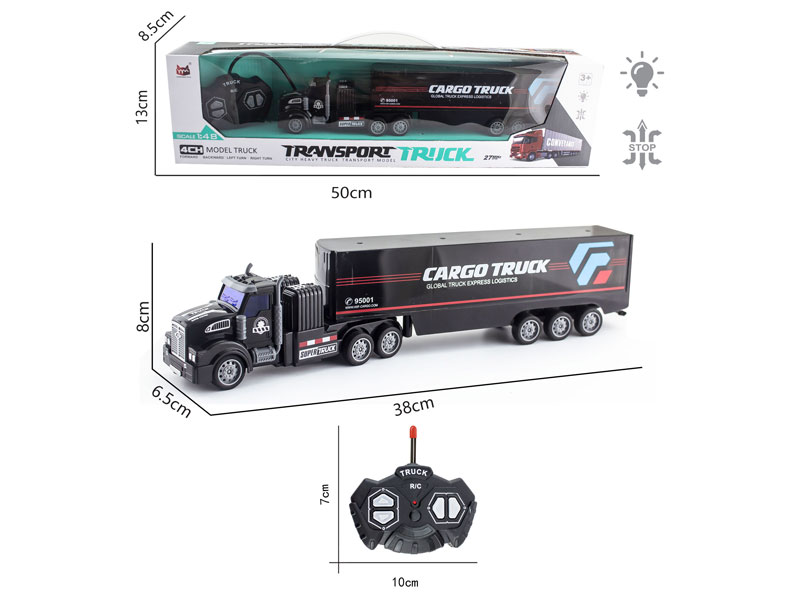 1:48 R/C Container Truck 4Ways W/L_Charge toys