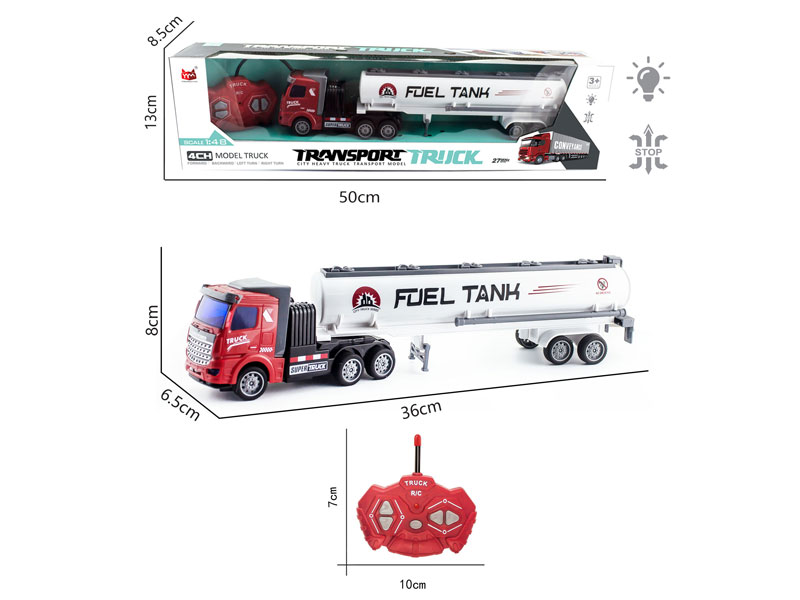 1:48 R/C Tank Truck 4Ways W/L_Charge toys