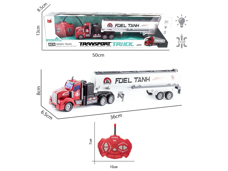 1:48 R/C Tank Truck 4Ways W/L_Charge toys