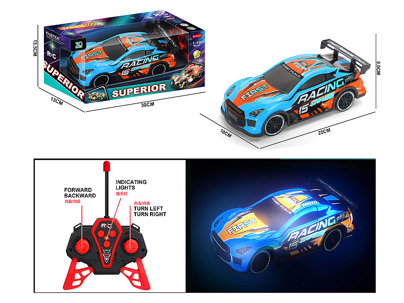 1:18 R/C Racing Car 4Way W/L toys
