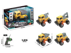 1:24 R/C Construction Truck 4Ways W/L(4S) toys