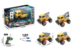 1:24 R/C Construction Truck 4Ways W/L_Charge(4S) toys
