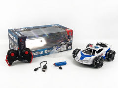 2.4G R/C Spray Stunt Police Car 5Ways W/L_Charge toys