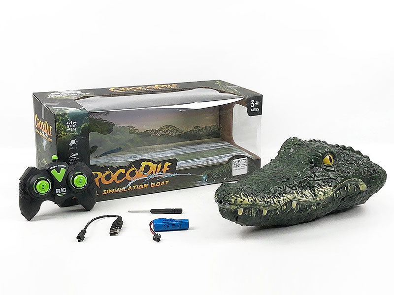 2.4G R/C Water Spray Crocodile W/L_Charge toys