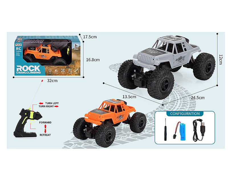 1:16 Die Cast Climbing Jeep 4Ways R/C W/Charge(2C) toys