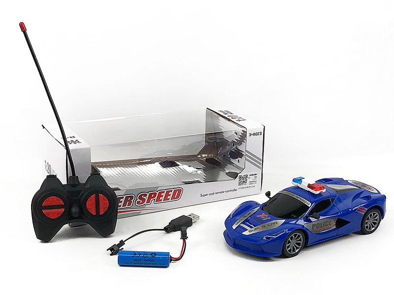 R/C Police Car 4Ways W/Charge toys
