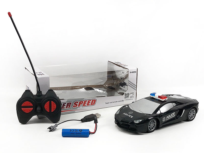 R/C Police Car 4Ways W/Charge toys