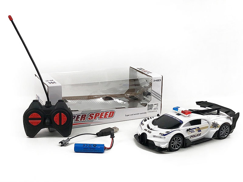 R/C Police Car 4Ways W/Charge toys