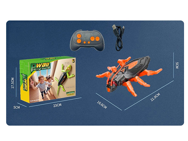 R/C Climbing Wall Cockroach W/Charge toys