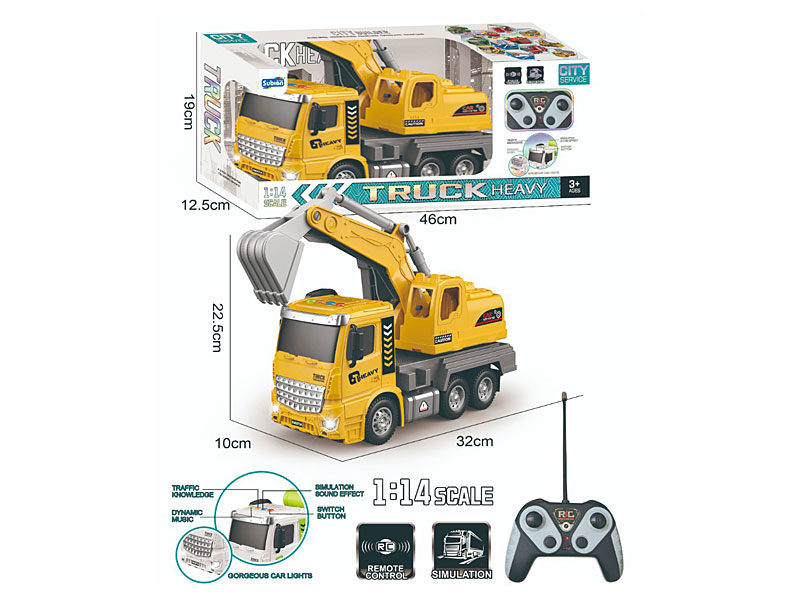 1:14 R/C Construction Truck 4Ways W/L_M toys