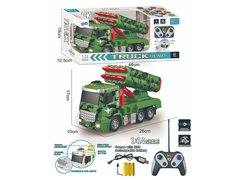 1:14 R/C Car 4Ways W/L_M_Charge toys