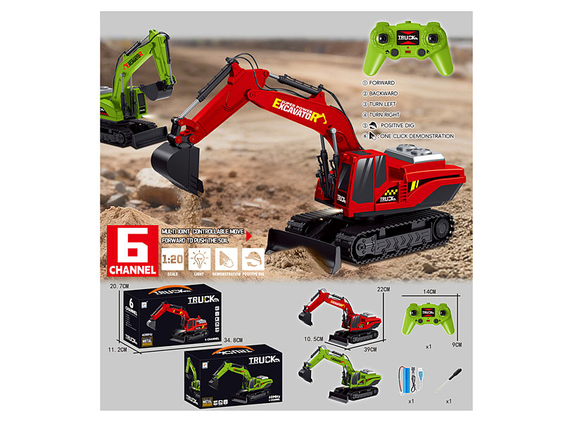 1:20 Die Cast Construction Truck 6Ways R/C W/L_M_Charge(2C) toys