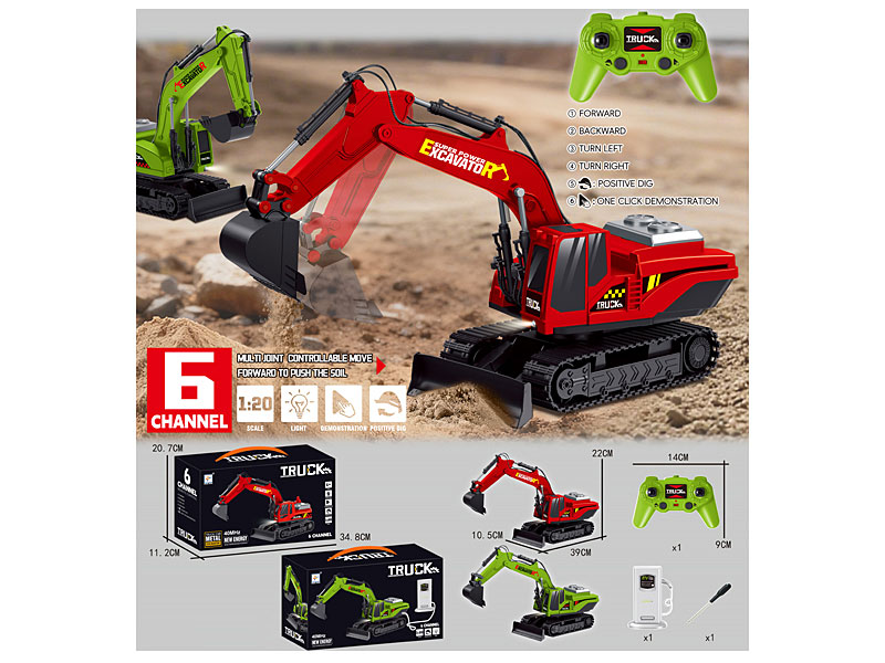 1:20 Die Cast Construction Truck 6Ways R/C W/L_M_Charge(2C) toys
