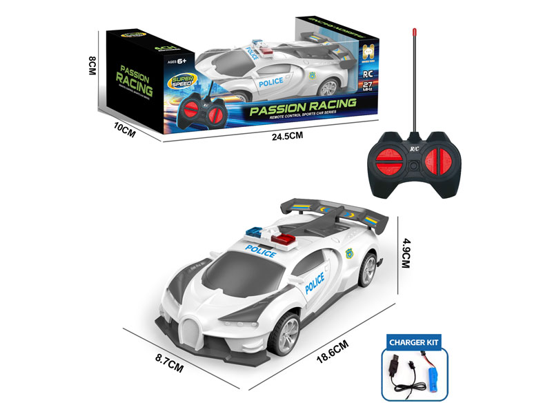 R/C Police Car 4Ways W/Charger toys