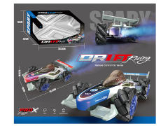 2.4G七彩喷镀单遥控单喷雾赛车带灯光音乐（2色/包电）