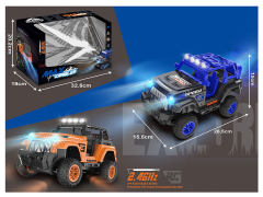 2.4G牧马人遥控单喷雾车带灯光音乐（2色/包电）