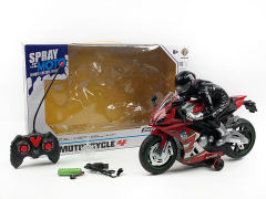 1:16二通遥控喷雾仿真摩托车带灯光音乐（2色/包电）