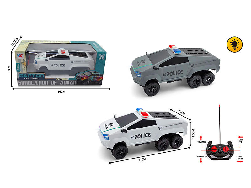 1:16 R/C Police Car 4Way W/L(2C) toys