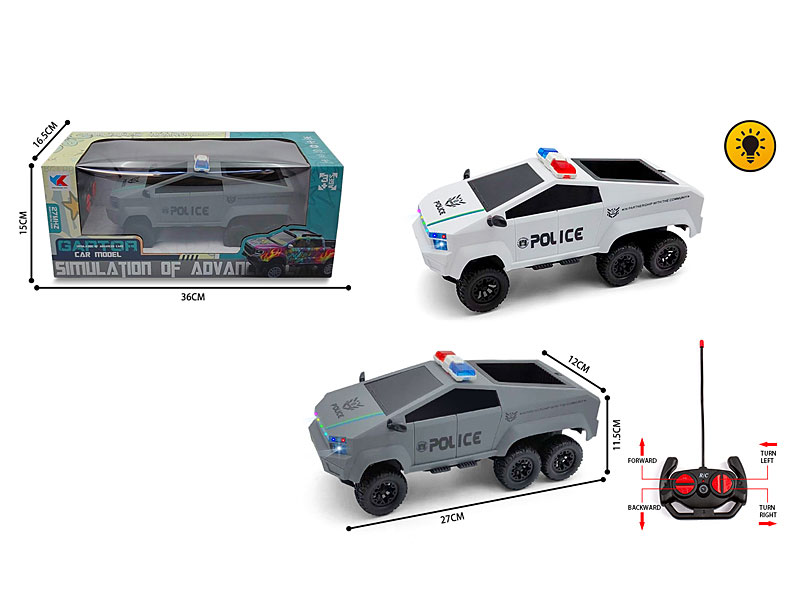 1:16 R/C Police Car 4Way W/L(2C) toys