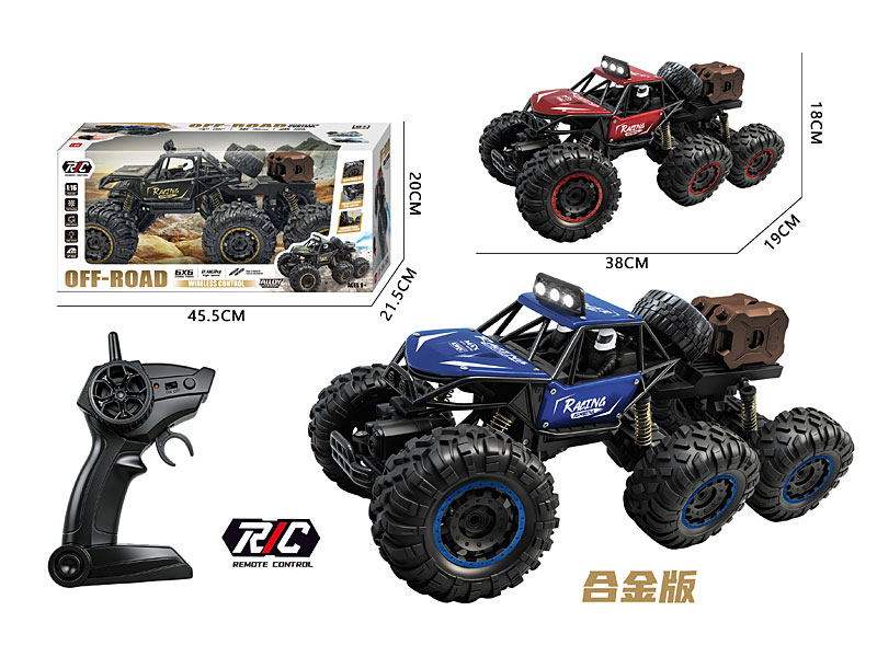 2.4G Die Cast 6Wd Climbing Car 4Ways R/C W/L(3C) toys