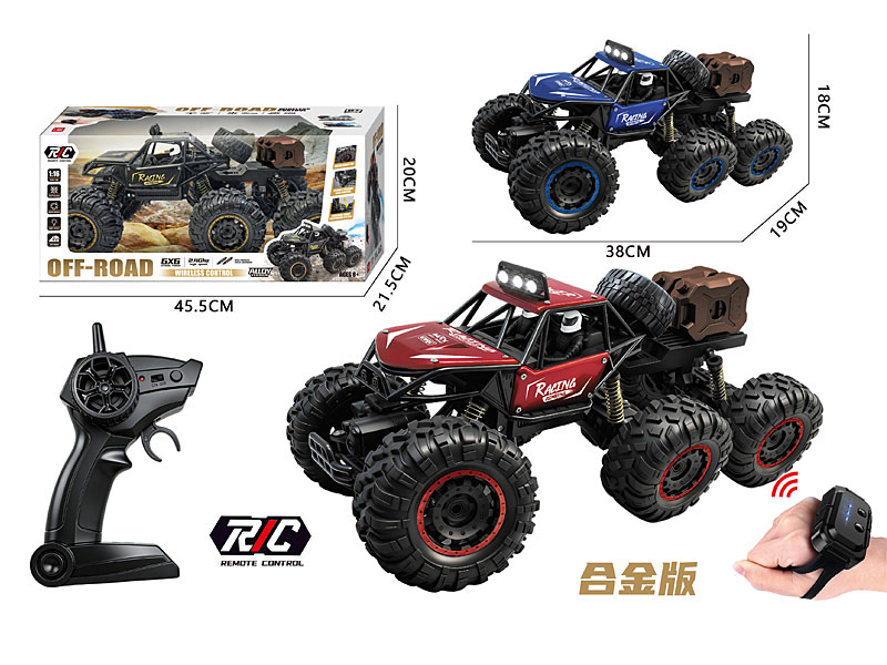 2.4G Die Cast 6Wd Climbing Car 4Ways R/C W/L(3C) toys