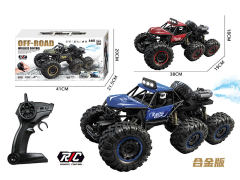 2.4G Die Cast Spray 6Wd Climbing Car 4Ways R/C W/L(3C) toys