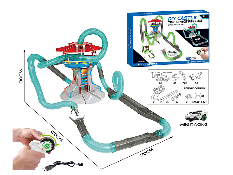 2.4G R/C Diy Time Space Pipeline Racing toys