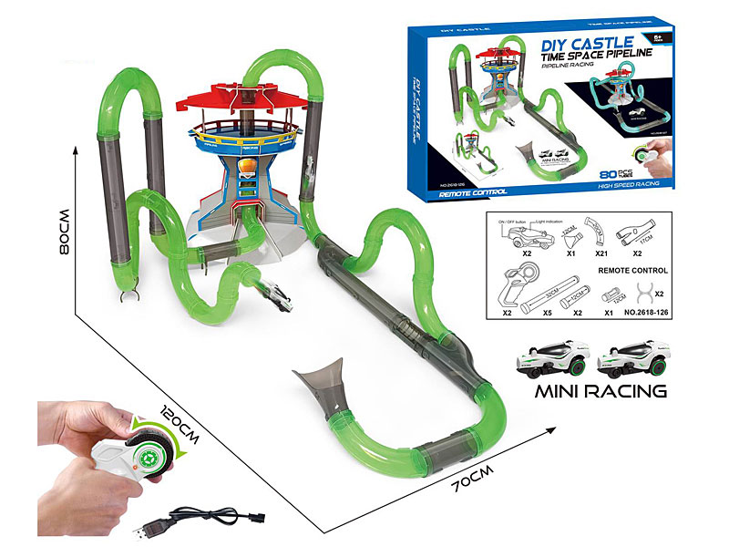 2.4G R/C Diy Time Space Pipeline Racing toys