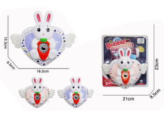 电动桃心萌兔泡泡相机带灯光音乐（2色）