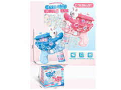 电动卡通小白兔游船泡泡枪（2色）