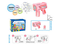 电动10孔泡泡枪带灯光（粉色）