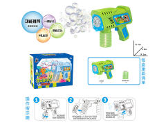 电动10孔泡泡枪带灯光（绿色）