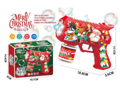 圣诞元素电动泡泡枪带灯光