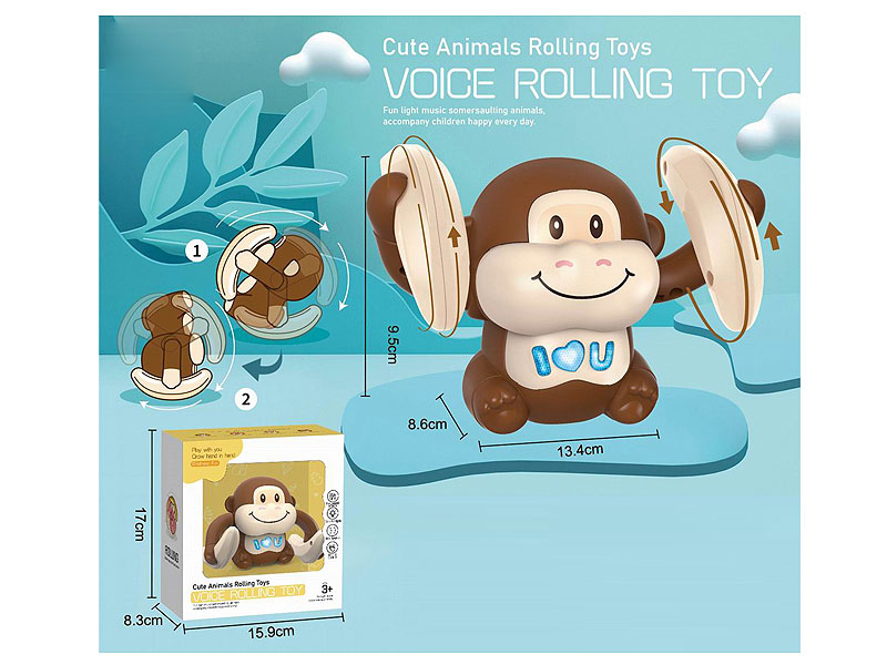 S/C Rolling Monkey W/L_M toys