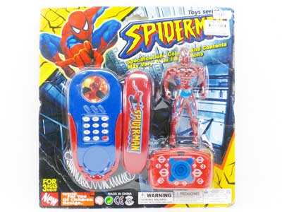 Telephone & Camera & Spider Man toys